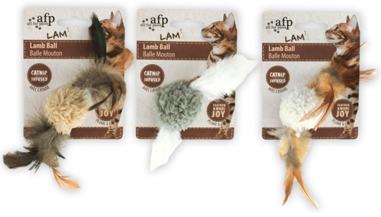 AFP Lambswool-Lamb Ball with bird sound Catnip