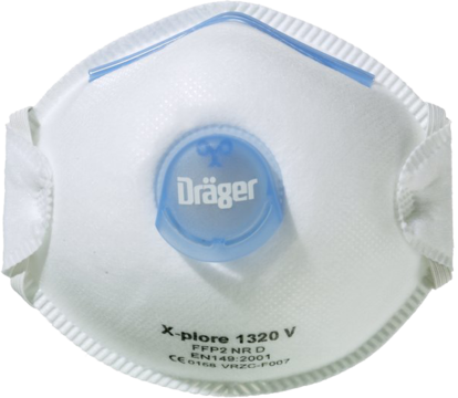 Dräger X-plore 1320 FFP2 V dust mask.