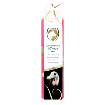 Excellent Horse Grooming Brush Medium pink