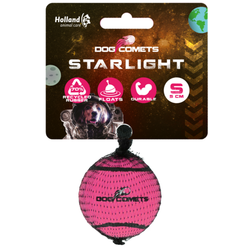 Dog comets Starlight Tennisbal  S Roze 1st
