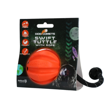 Dog Comets Ball Meteorite Oranje met touw
