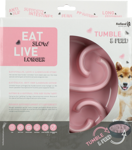 Eat Slow Live Longer Tumble Feeder Red