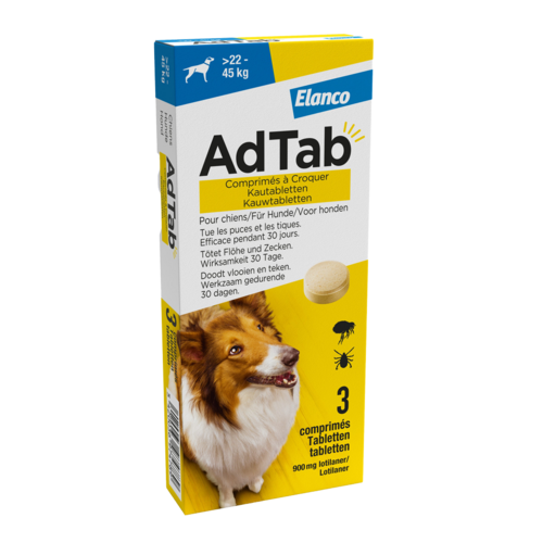 Adtab kauwtablet voor honden (>22 - 45 kg) 3 tabletten