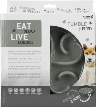 Eat Slow Live Longer Tumble Feeder Red