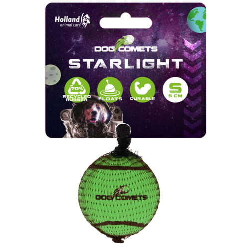 Dog comets Starlight Tennisbal S Groen 1st