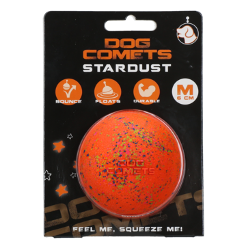 Dog Comets Ball Stardust Oranje M