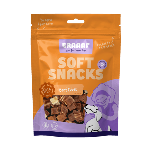 Braaaf Beef Steak Cubes with fish 1x1 cm