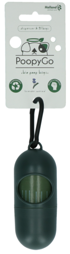 PoopyGo dispenser incl. 15 zakjes lavendelgeur