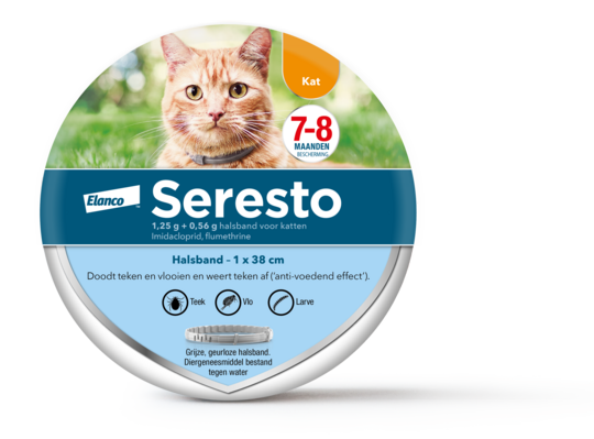 Seresto 1,25 g + 0,56 g vlooien-/tekenband kat