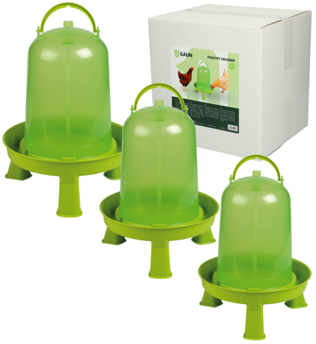 Pluimvee drinktoren 3 l green lemon op pootjes