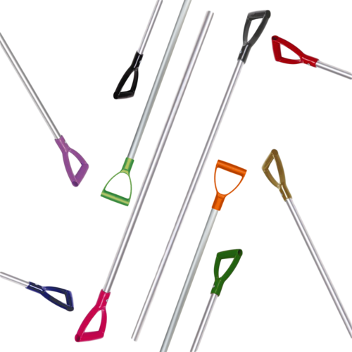 Mestvork steel alum. 115 cm roze handvat