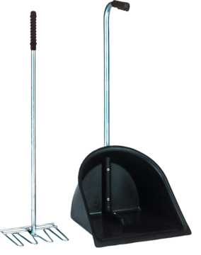 Mestboy opraapbak 78 cm + hark 85 cm zwart