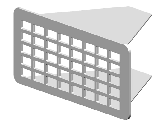 RenoFix RVS Renovatierooster 5 x 10,5 cm