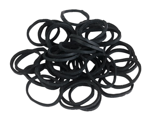 Elastiekjes rubber zwart