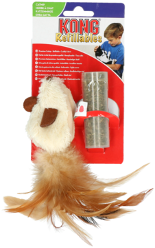 KONG Cat Refillable Catnip Feather Mouse