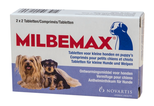 Milbemax Tabletten Puppy/Kleine hond 4 tabl. <5kg