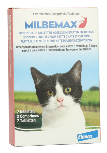 Milbemax Tabletten Kitten/Kat Klein R 2 tabl. 0,5-2kg