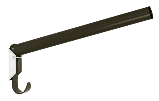 Zadelhouder 44cm rond metaal zwart